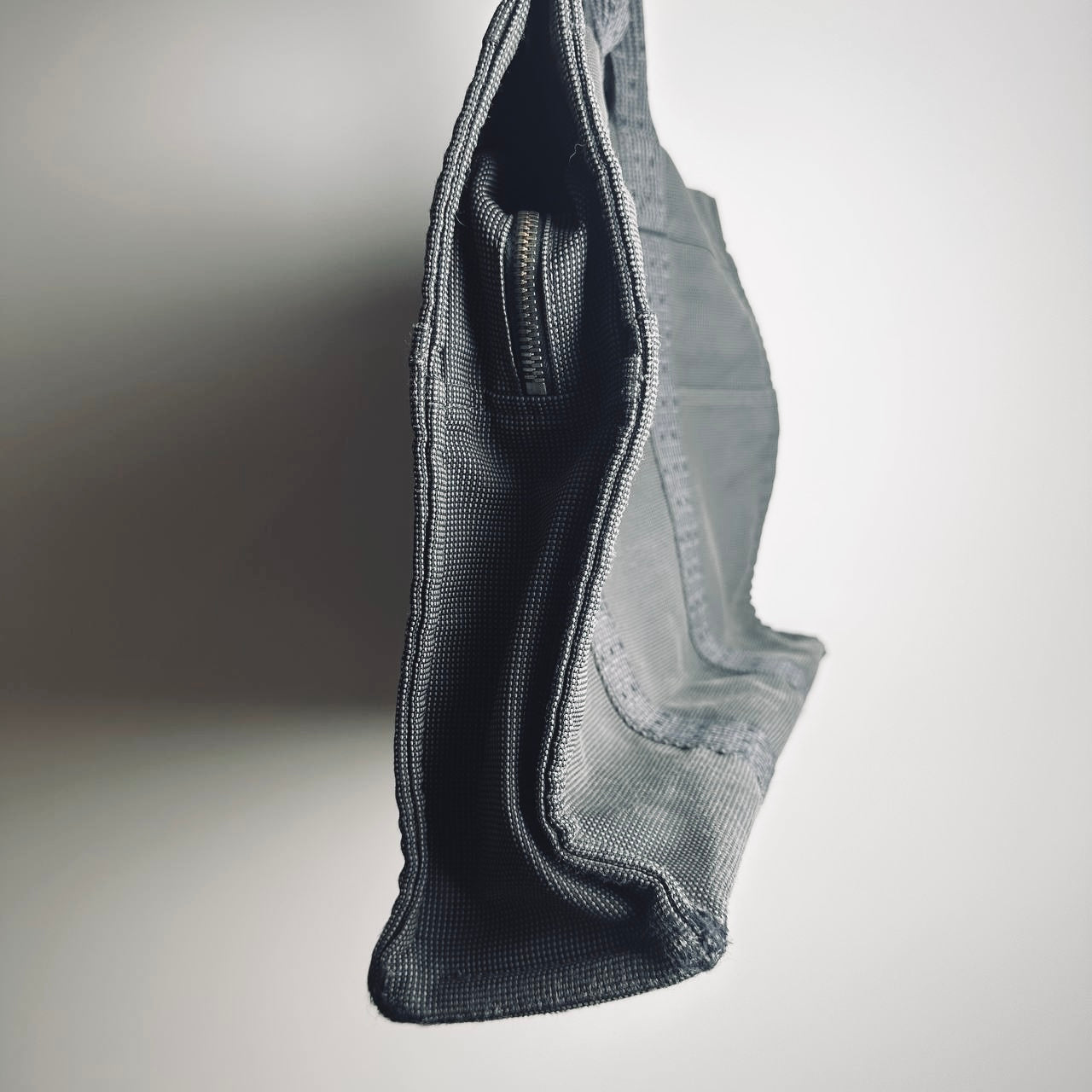 Hermes Black / Dark Grey Herline Fourre Fool Toile MM Structured Shopper Tote Bag