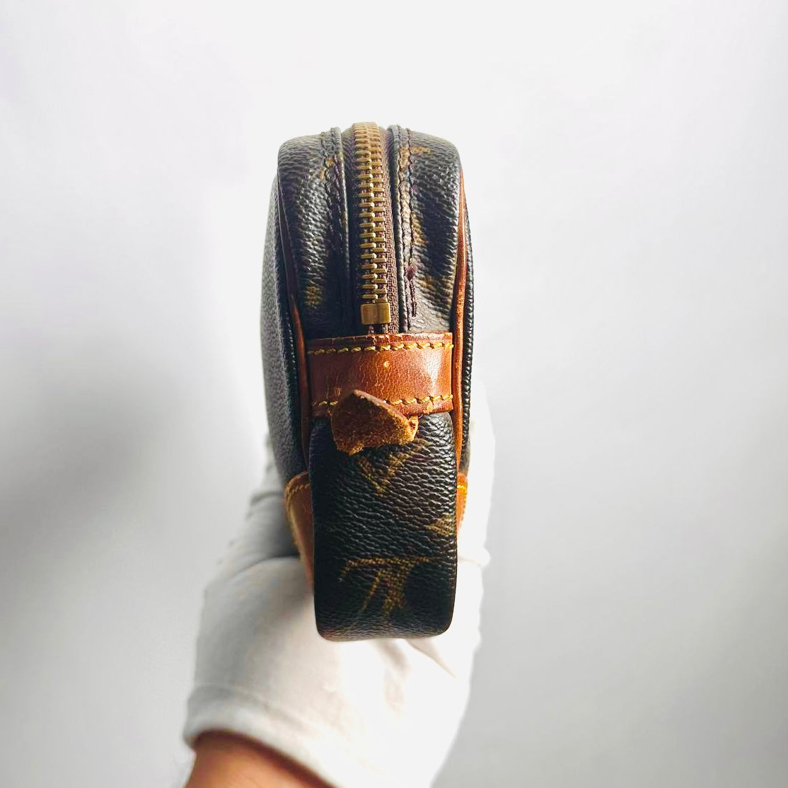 Louis Vuitton LV Marly Dragonne Monogram Logo GHW Vintage Wrislet Clutch Case Pouch