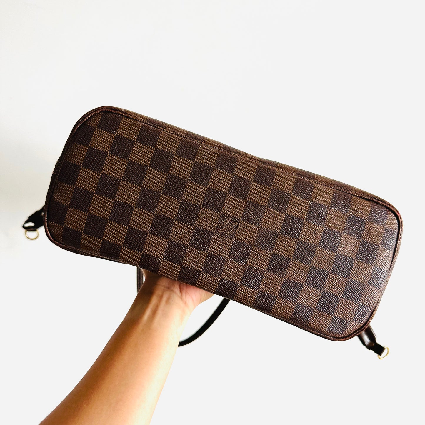 Louis Vuitton LV Neverfull PM DE Damier Ebene Monogram Logo GHW Neverfull PM Shoulder Shopper Tote Bag