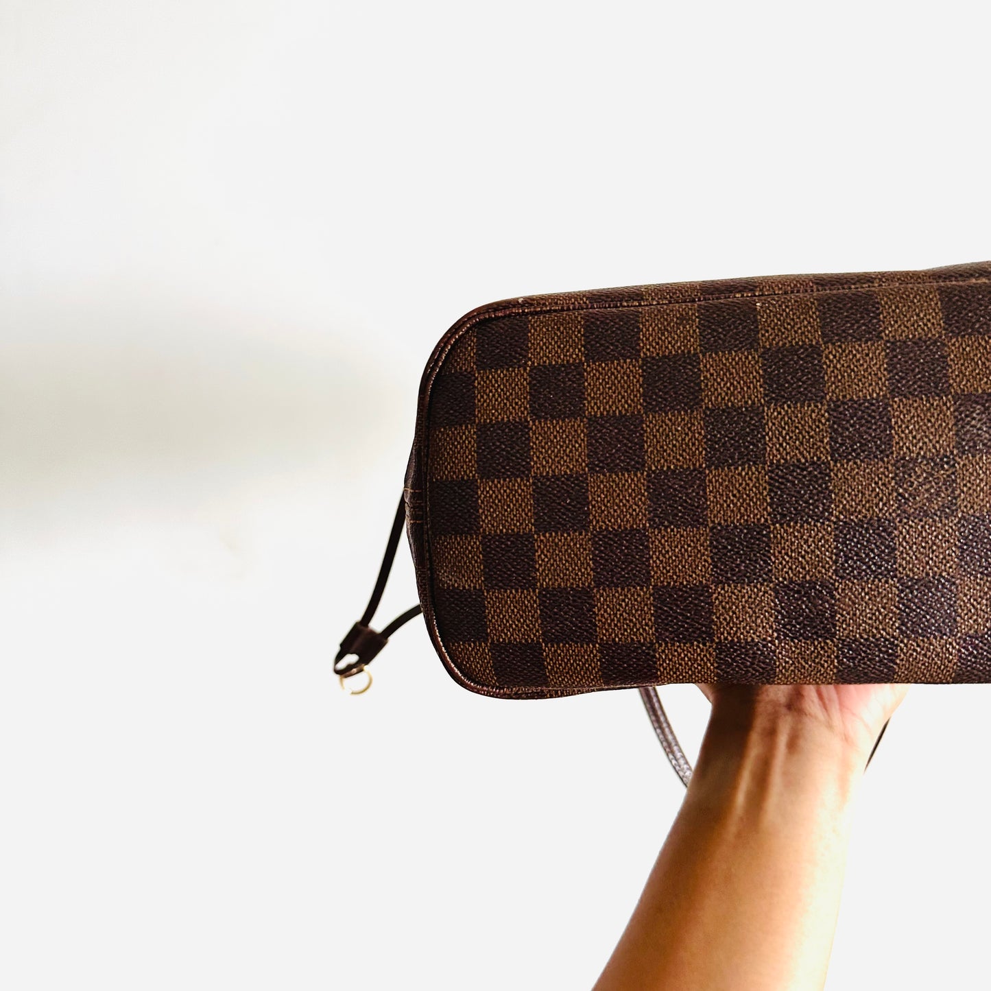 Louis Vuitton LV Neverfull PM DE Damier Ebene Monogram Logo GHW Neverfull PM Shoulder Shopper Tote Bag