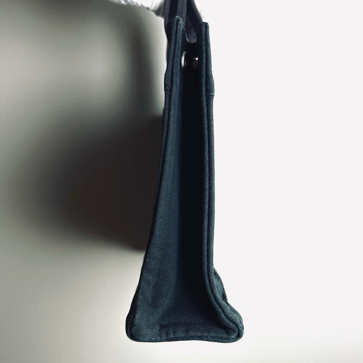 Hermes Navy Blue Herline Fourre Fool Toile PM Structured Shopper Tote Bag