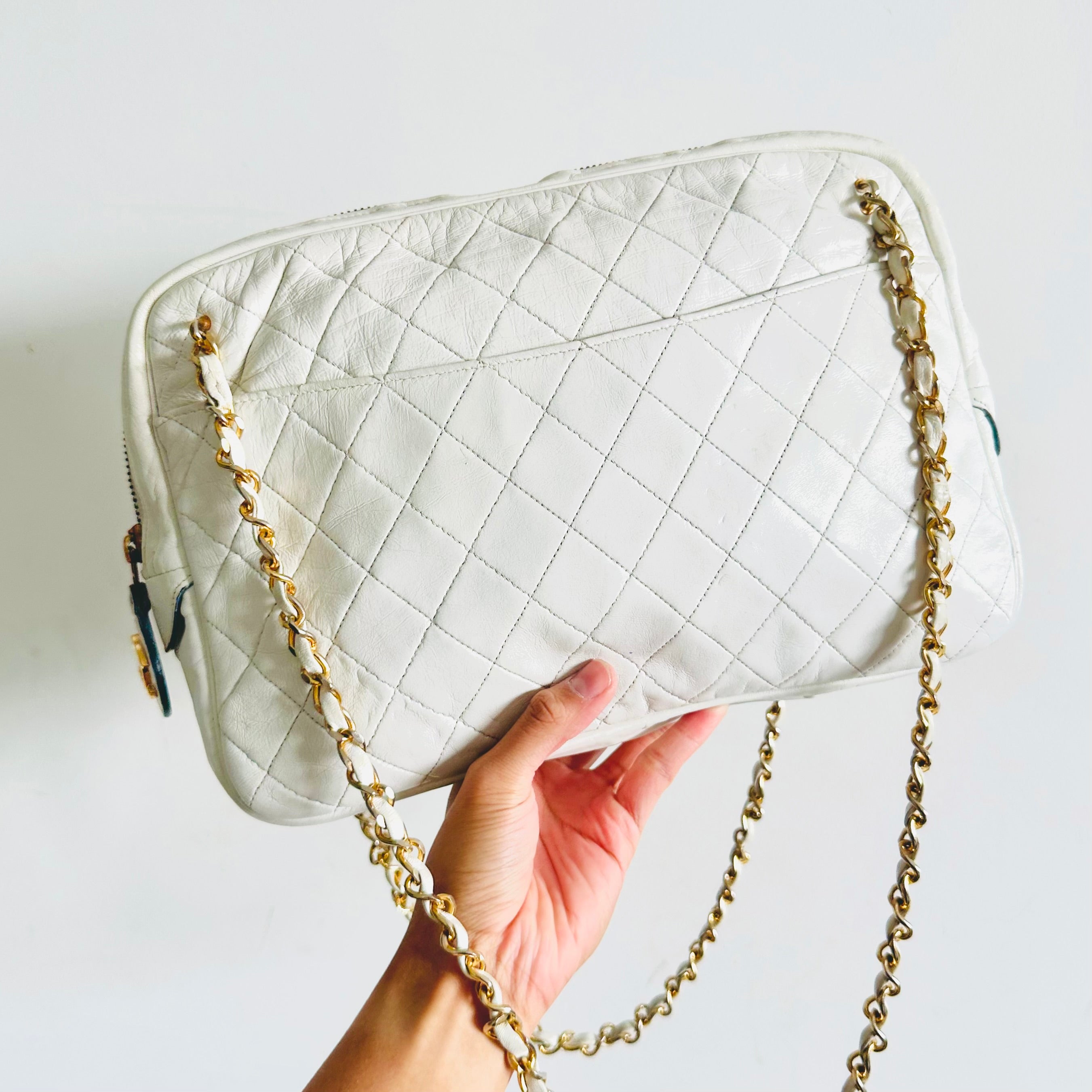 Chanel white 2024 sling bag