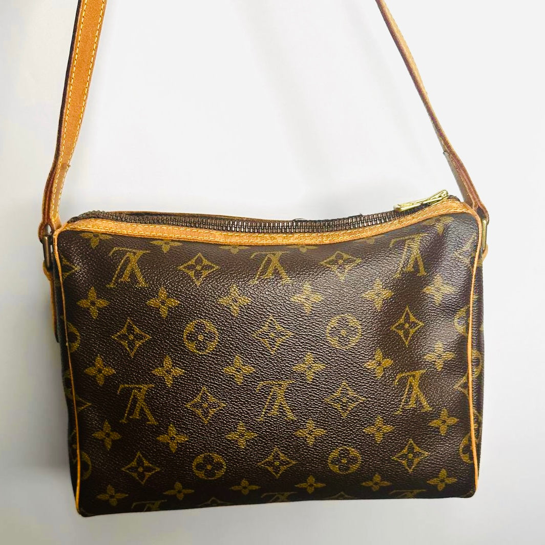 Louis Vuitton LV Tulle Lee Monogram Logo GHW Camera Zip Shoulder Sling Bag