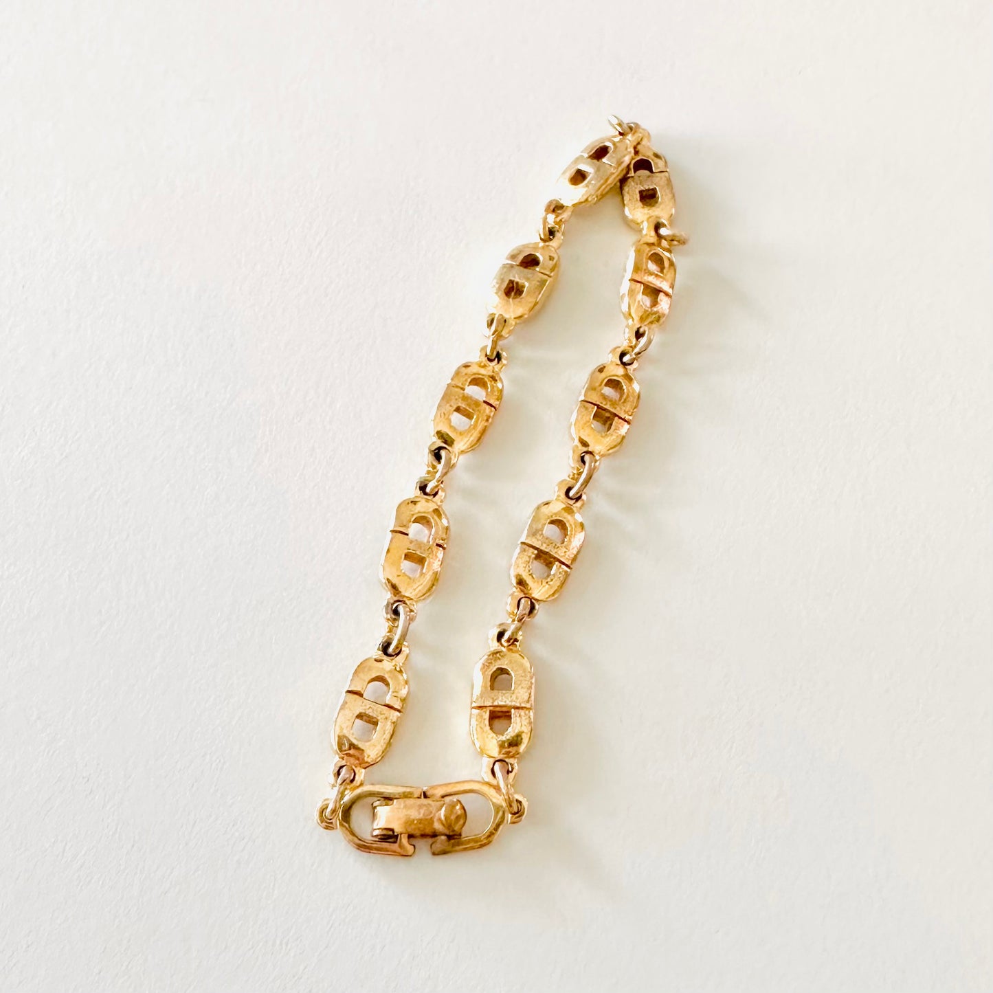 Christian Dior CD Gold All Over Monogram Logo Bracelet