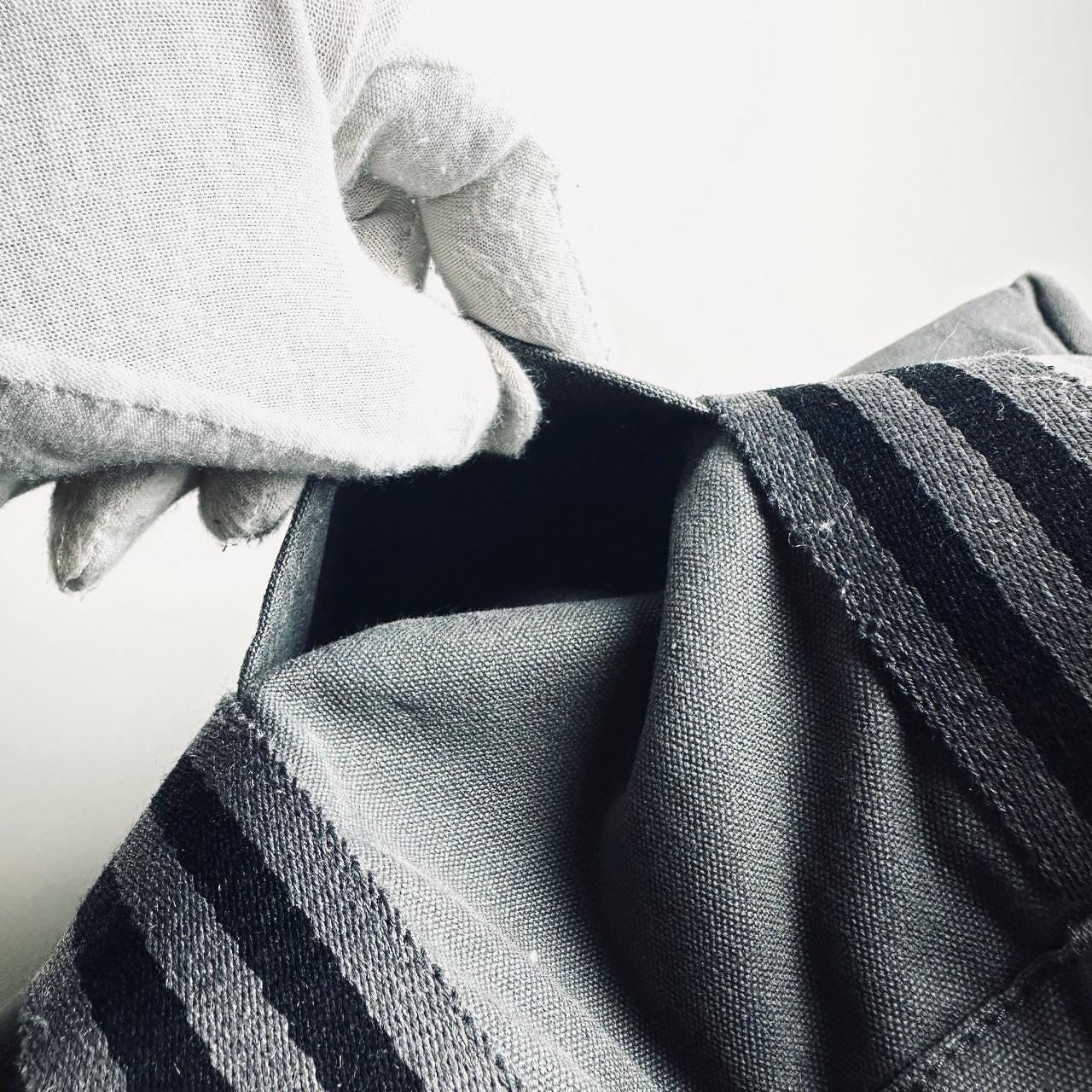 Hermes Dark Grey Herline Fourre Fool Toile MM Structured Shopper Tote Bag