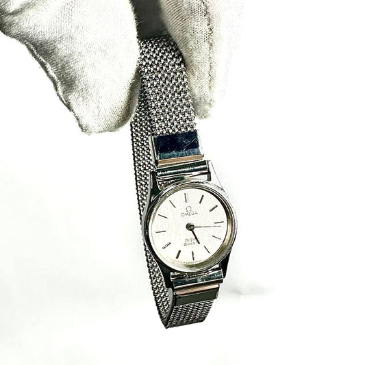 Omega De Ville Round Dial Stainless Steel 20MM Vintage Quartz Watch
