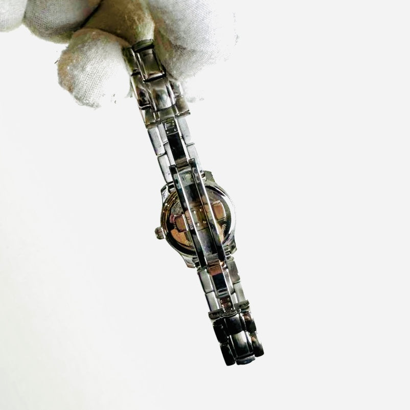 Fendi FF Stainless Steel Monogram Logo White Round Dial 210L 26MM Quartz Bracelet Watch