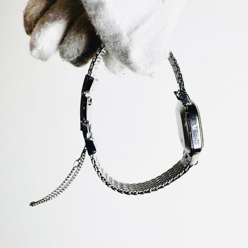 Omega De Ville Square Dial Stainless Steel Quartz Vintage 23mm Watch