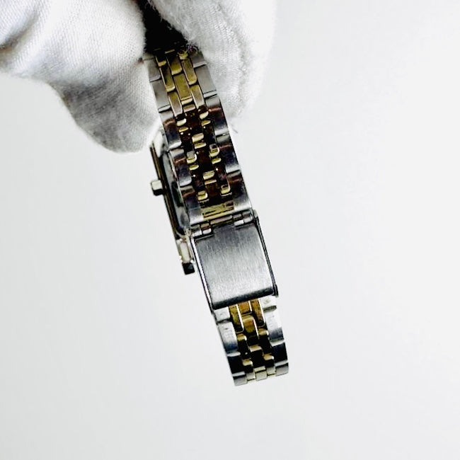 Burberry Gold & Stainless Steel Two Tone Monogram Logo Quartz 18mm Watch