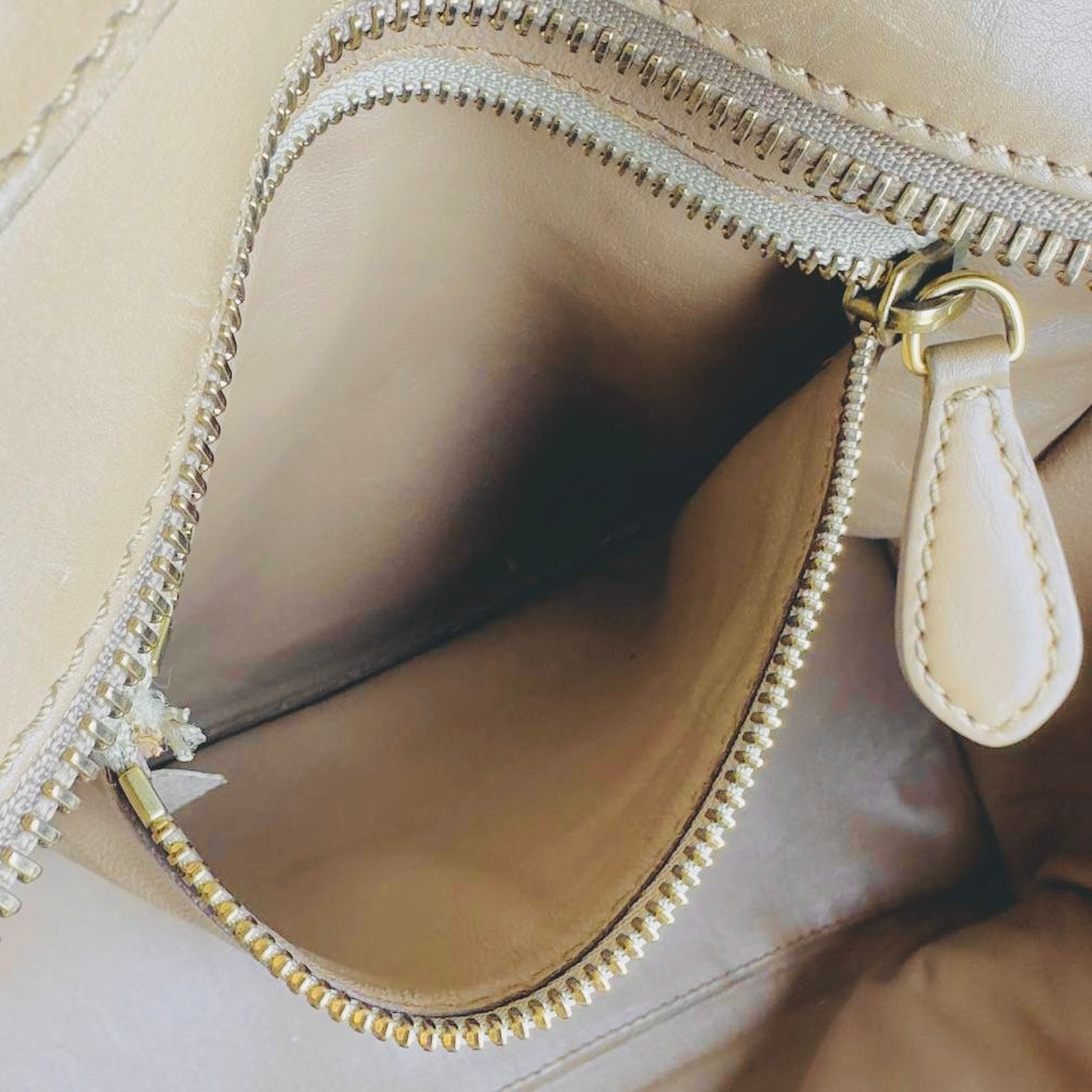 Celine Dune Beige GHW Micro Luggage Monogram Logo Shopper Shoulder Tote Bag