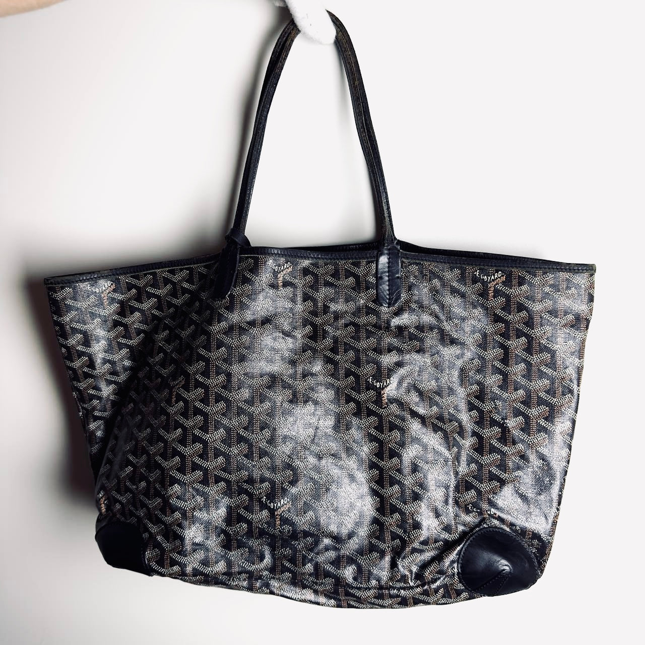 Goyard Black Saint Louis PM Monogram Shopper Shoulder Tote Bag With Pouch