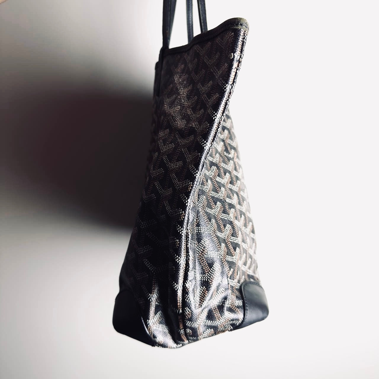 Goyard Black Saint Louis PM Monogram Shopper Shoulder Tote Bag With Pouch