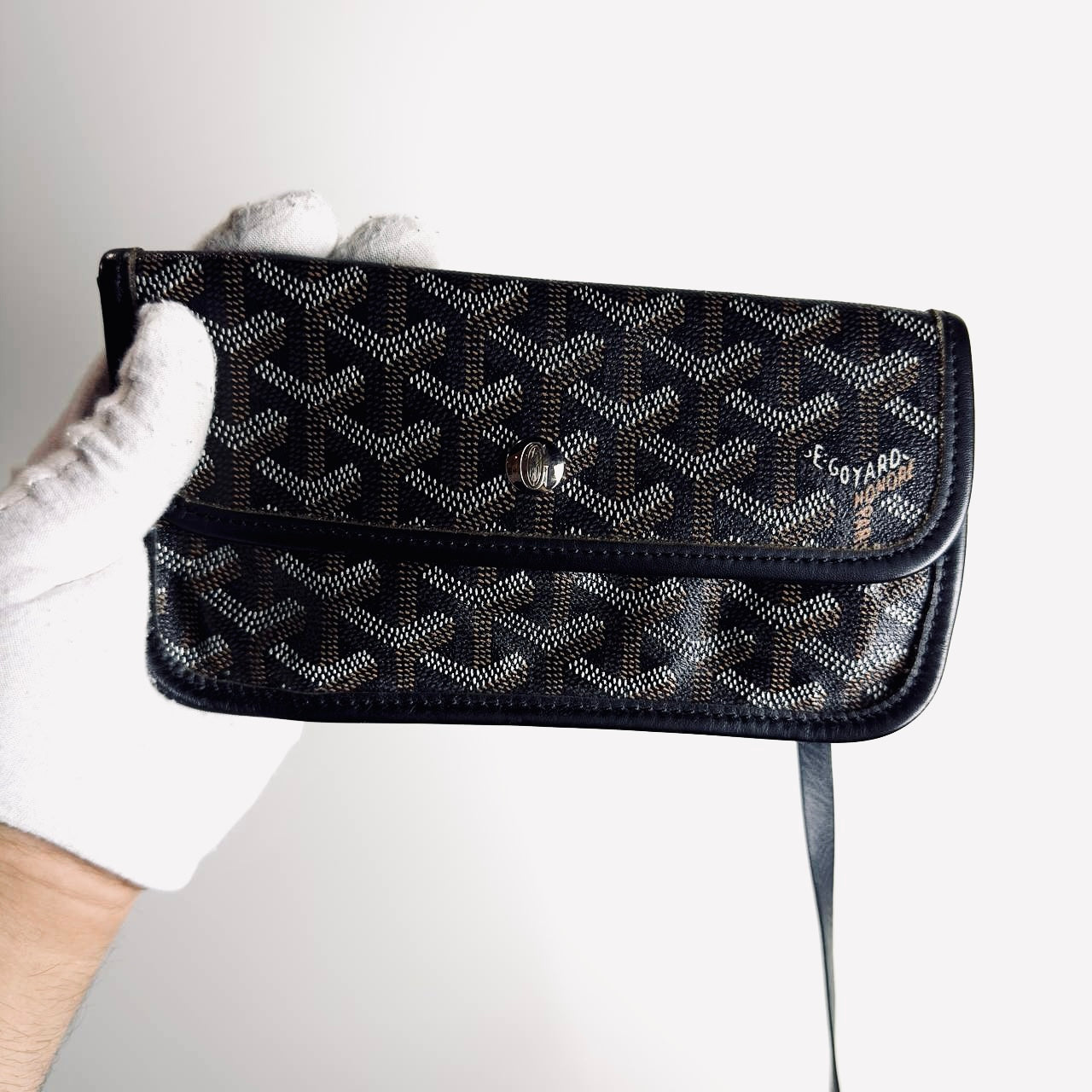 Goyard Black Saint Louis PM Monogram Shopper Shoulder Tote Bag With Pouch