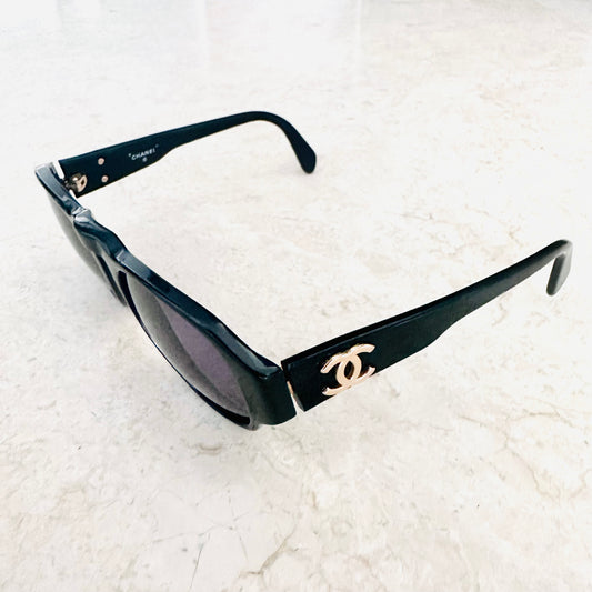 Chanel Black GHW CC Logo Sunglasses
