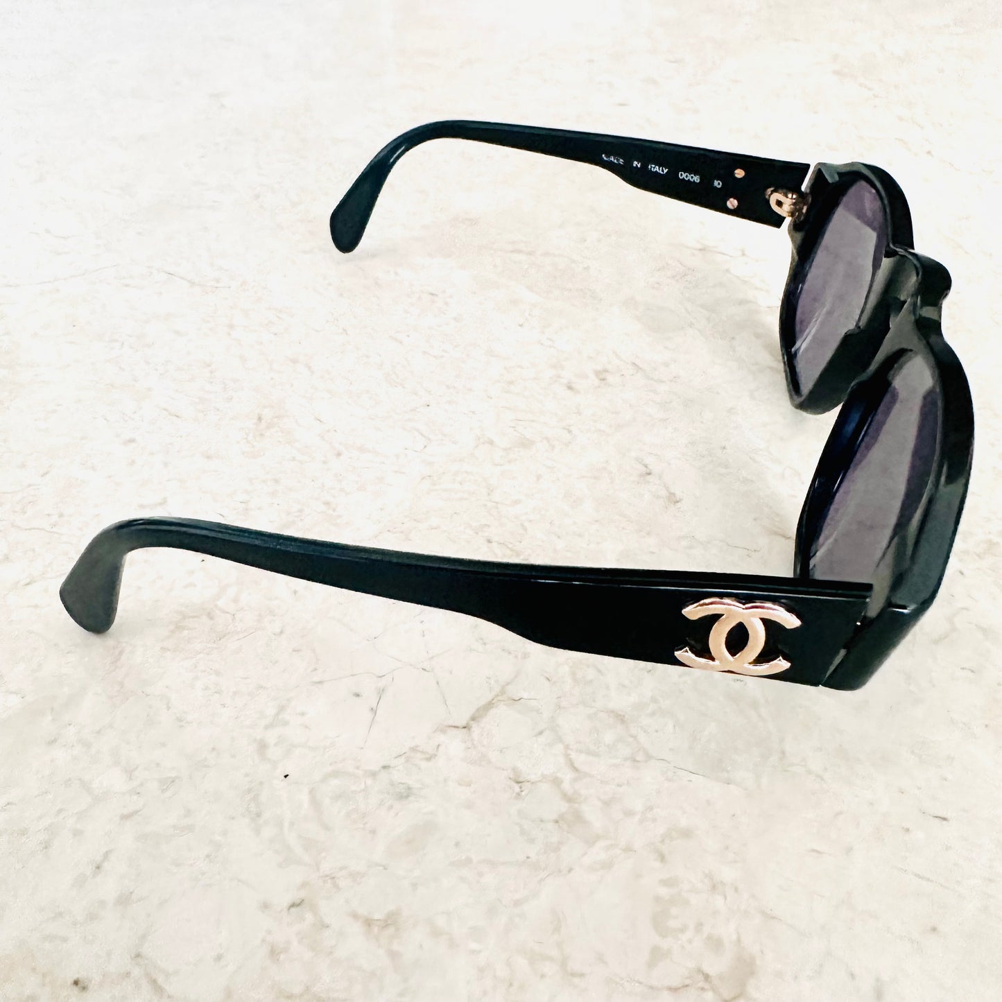 Chanel Black GHW CC Logo Sunglasses