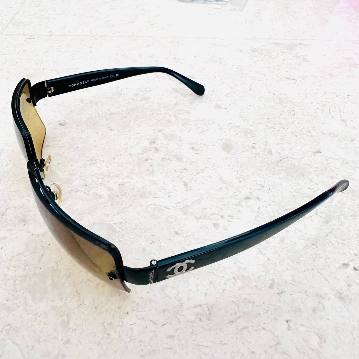 Chanel Brown Monogram Logo CC Sunglasses