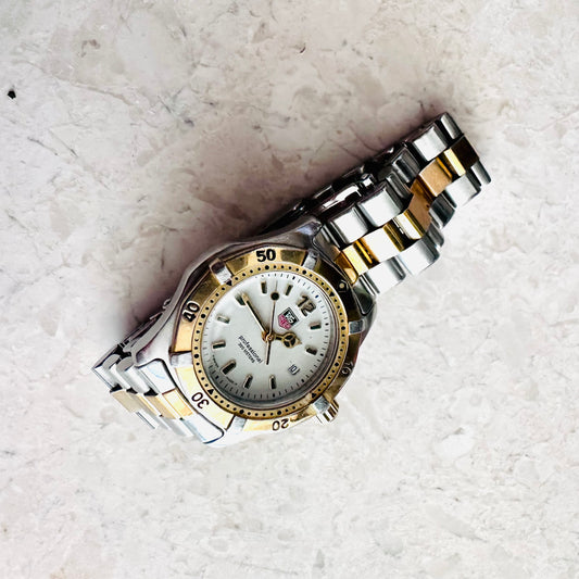 Tag Heuer Professional White Dial Stainless Steel Two Tone Gold Quartz 29MM Watch