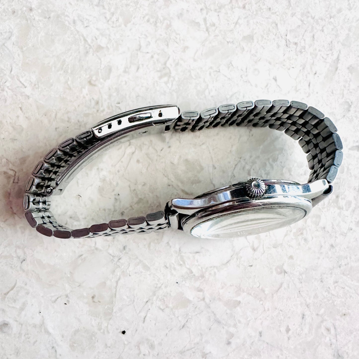 Fendi FF Monogram Logo White Dial Round Stainless Steel 33mm Quartz Watch