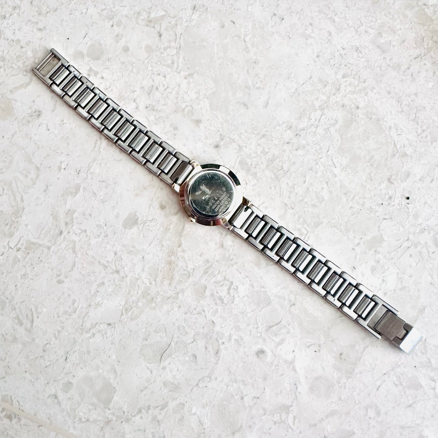 YSL Yves Saint Laurent Round Dial Gold & Stainless Steel Monogram Logo 22MM Quartz Watch