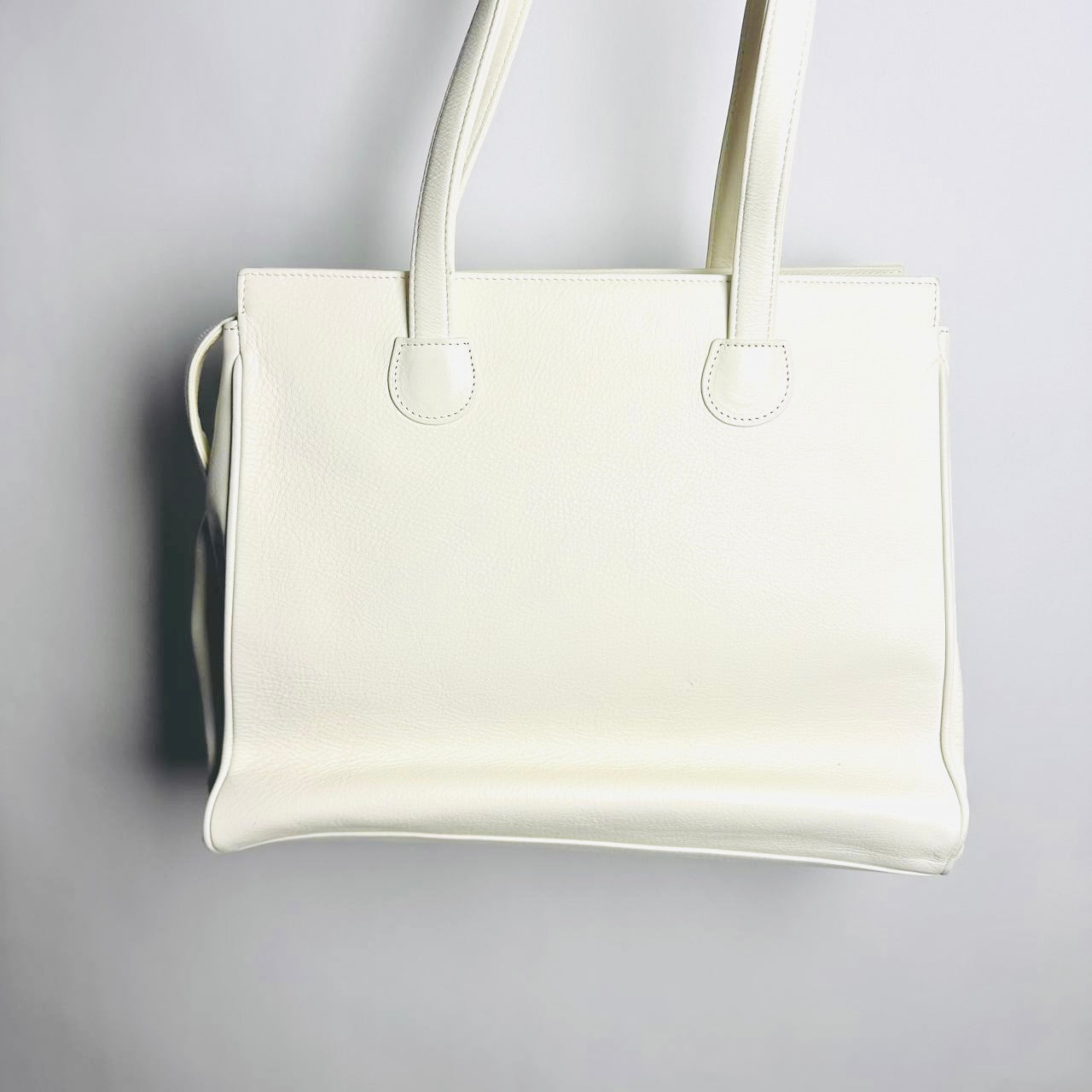 Christian Dior CD White 30 Montaigne Leather Shoulder Shopper Tote Bag