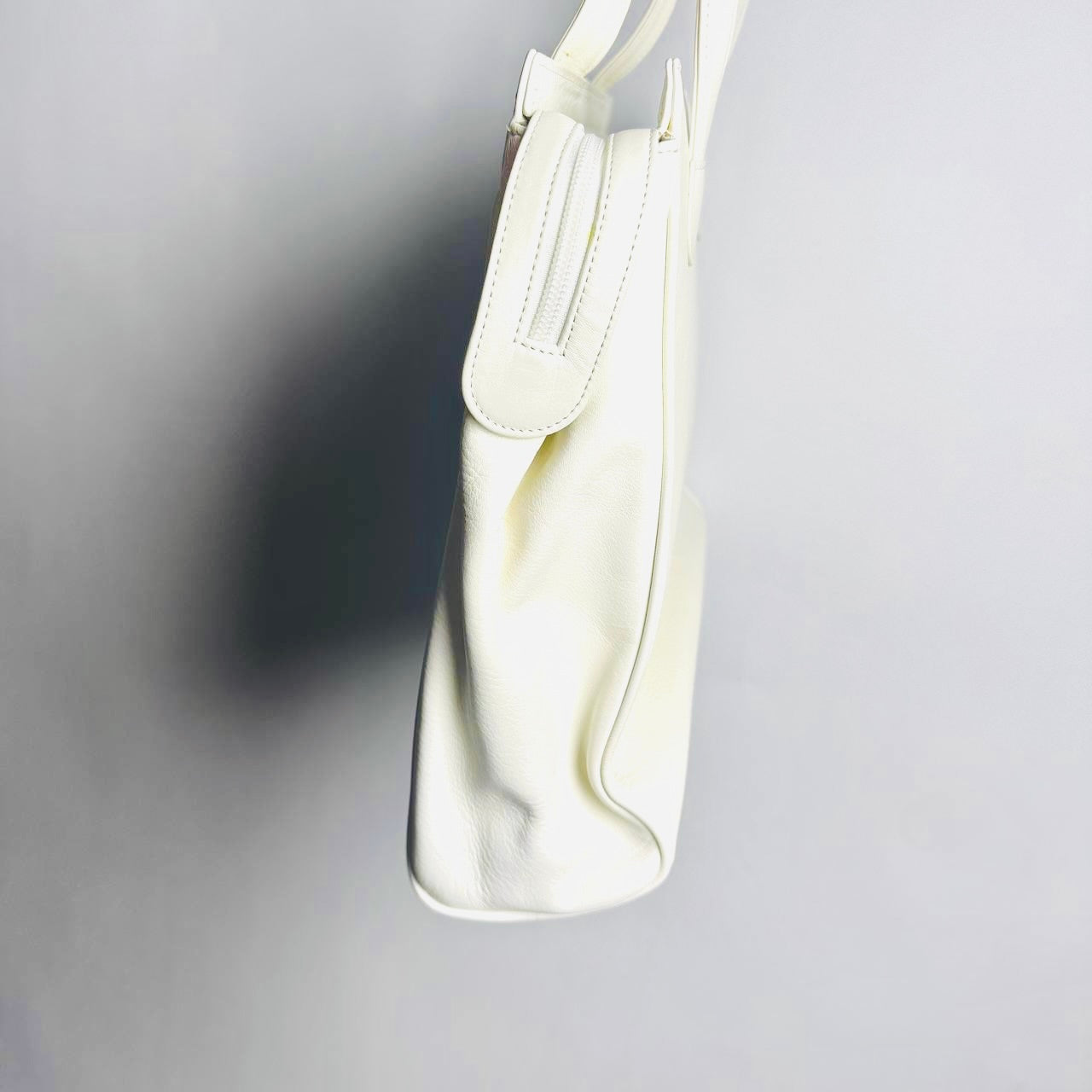 Christian Dior CD White 30 Montaigne Leather Shoulder Shopper Tote Bag