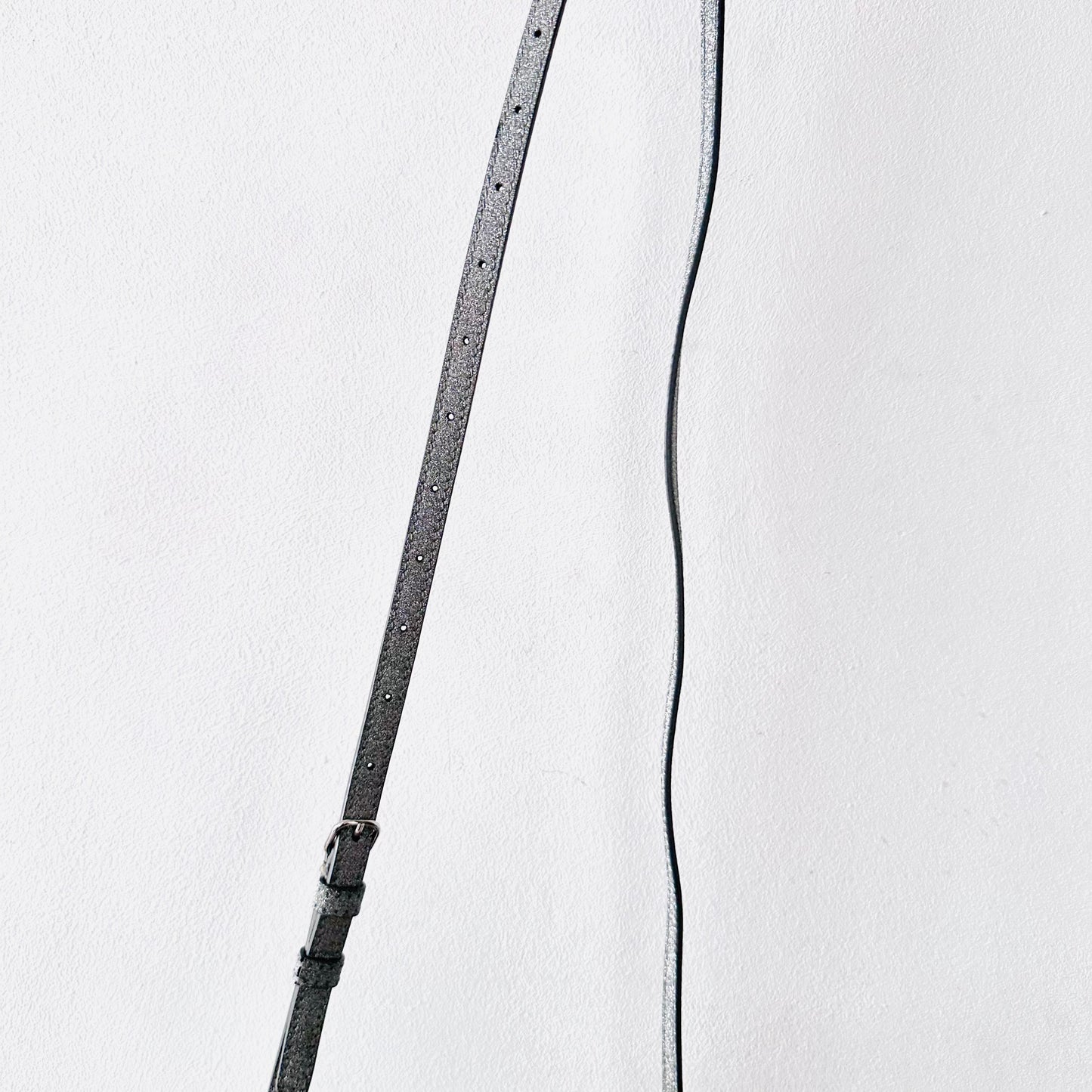 Balenciaga Metallic Silver Camera Monogram Logo Shoulder Sling Bag