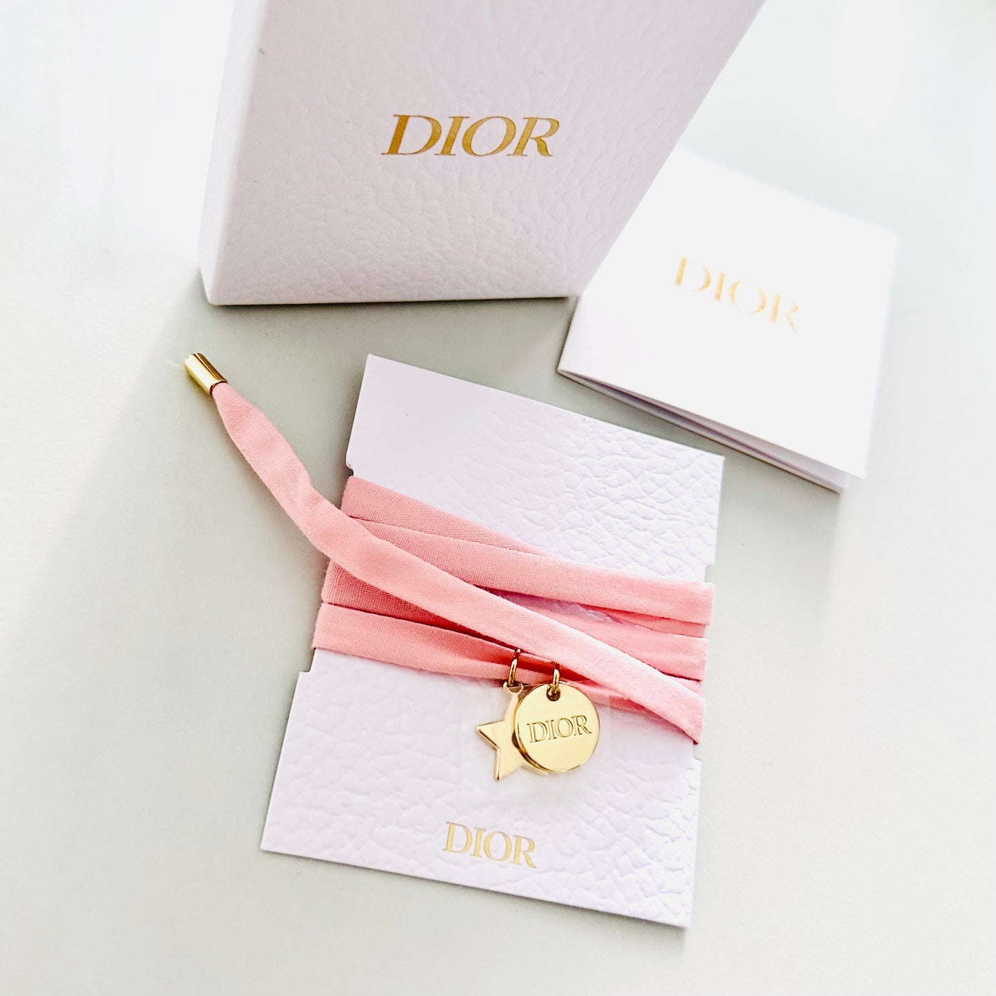 Christian Dior CD Pink GHW Velvet Monogram Logo Choker Necklace