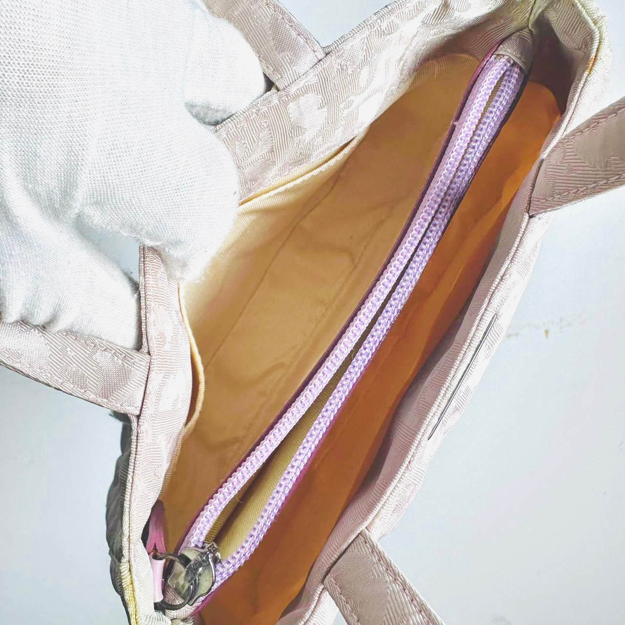 Christian Dior CD Diorissimo Violet Purple Iridescent Monogram Logo Top Handle Bag