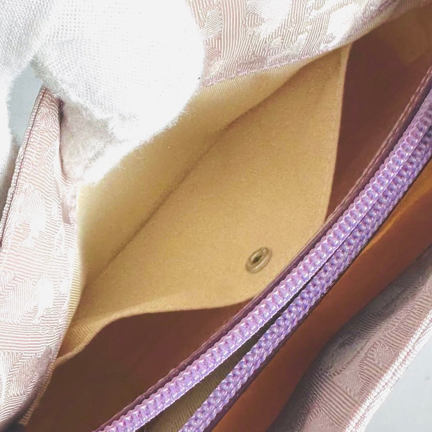 Christian Dior CD Diorissimo Violet Purple Iridescent Monogram Logo Top Handle Bag