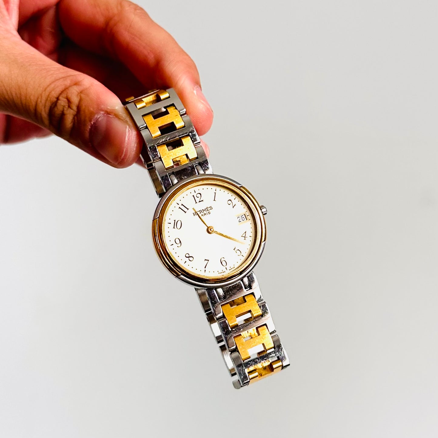 Hermes Windsor Arceau Clipper 29MM Gold & Stainless Steel Quartz Watch
