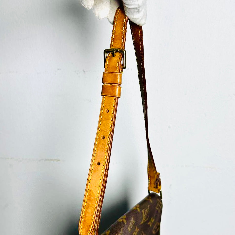 Louis Vuitton LV Musette Salsa PM Monogram Logo GHW Flap Shoulder Sling Bag