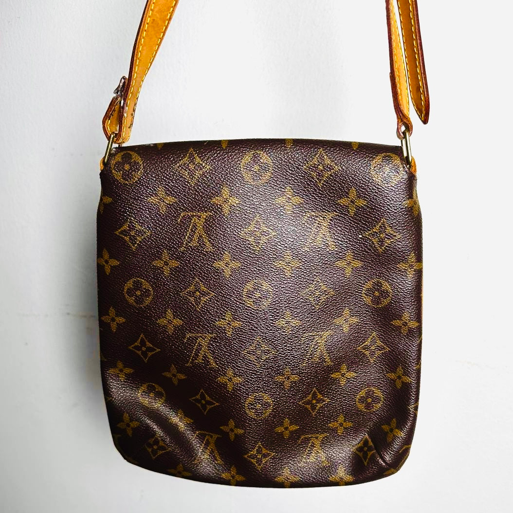 Louis Vuitton LV Musette Salsa PM Monogram Logo GHW Flap Shoulder Sling Bag