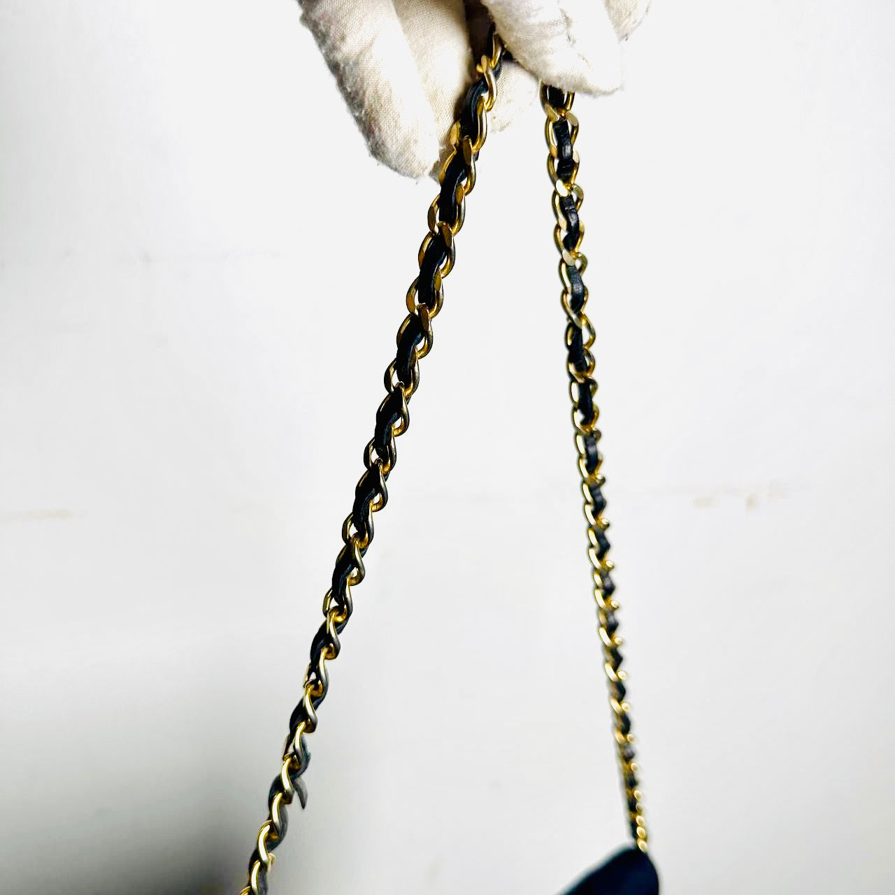 Chanel Navy Blue GHW Quilted Jersey Fabric CC Logo Vintage Small Square Flap Shoulder Sling Bag Pre Series