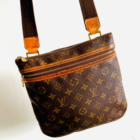 Louis Vuitton LV Bosphore Monogram Logo GHW Messenger Shoulder Sling Bag