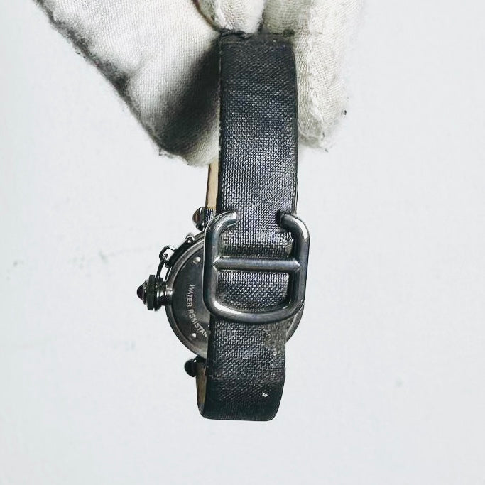 Cartier Miss Pasha 2973 Stainless Steel Pink Round Dial Monogram Logo 27MM Quartz Watch