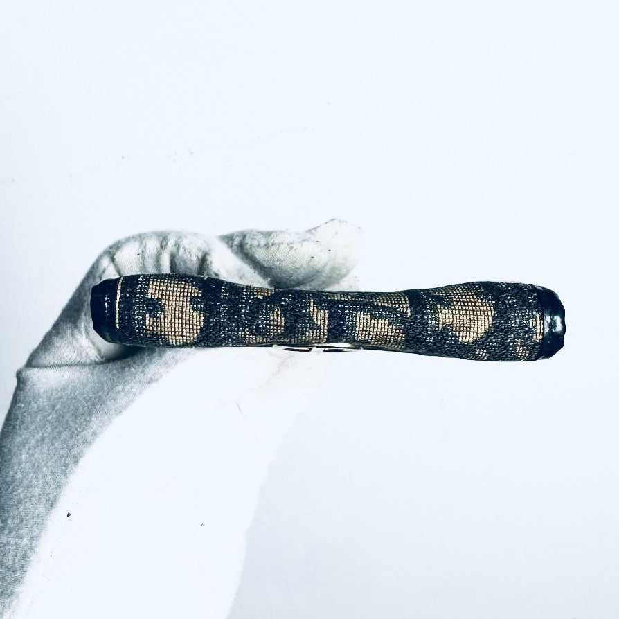 Christian Dior CD Navy Blue GHW Oblique Monogram Logo Flap Coin Pouch Case