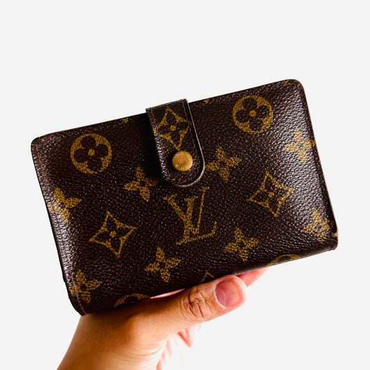 Louis Vuitton LV Porte Monnaie GHW Monogram Logo Compact Flap Bifold Wallet