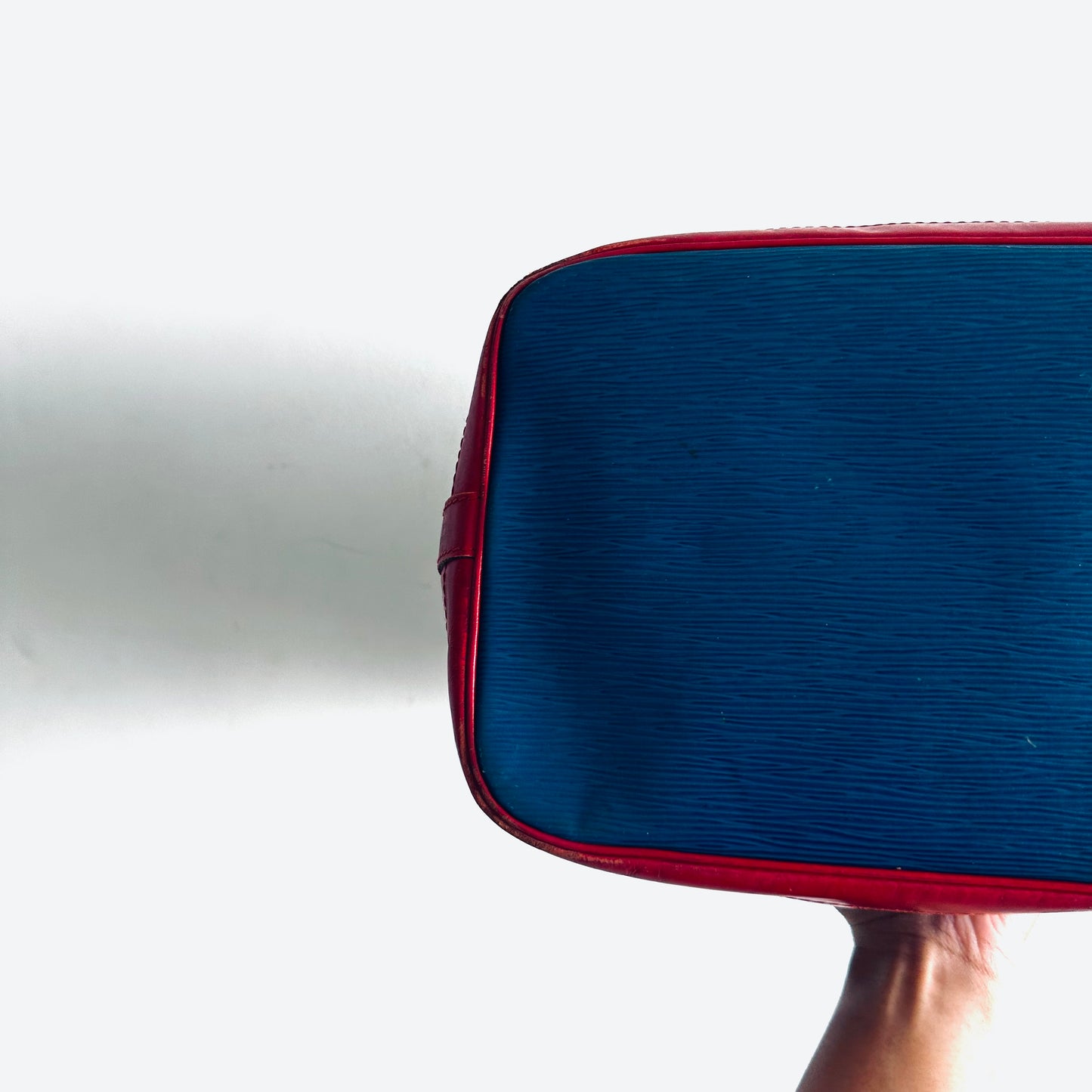 Louis Vuitton LV Red / Blue / Green GHW Epi Leather Petit Noe Bucket Monogram Logo Shoulder Sling Bag