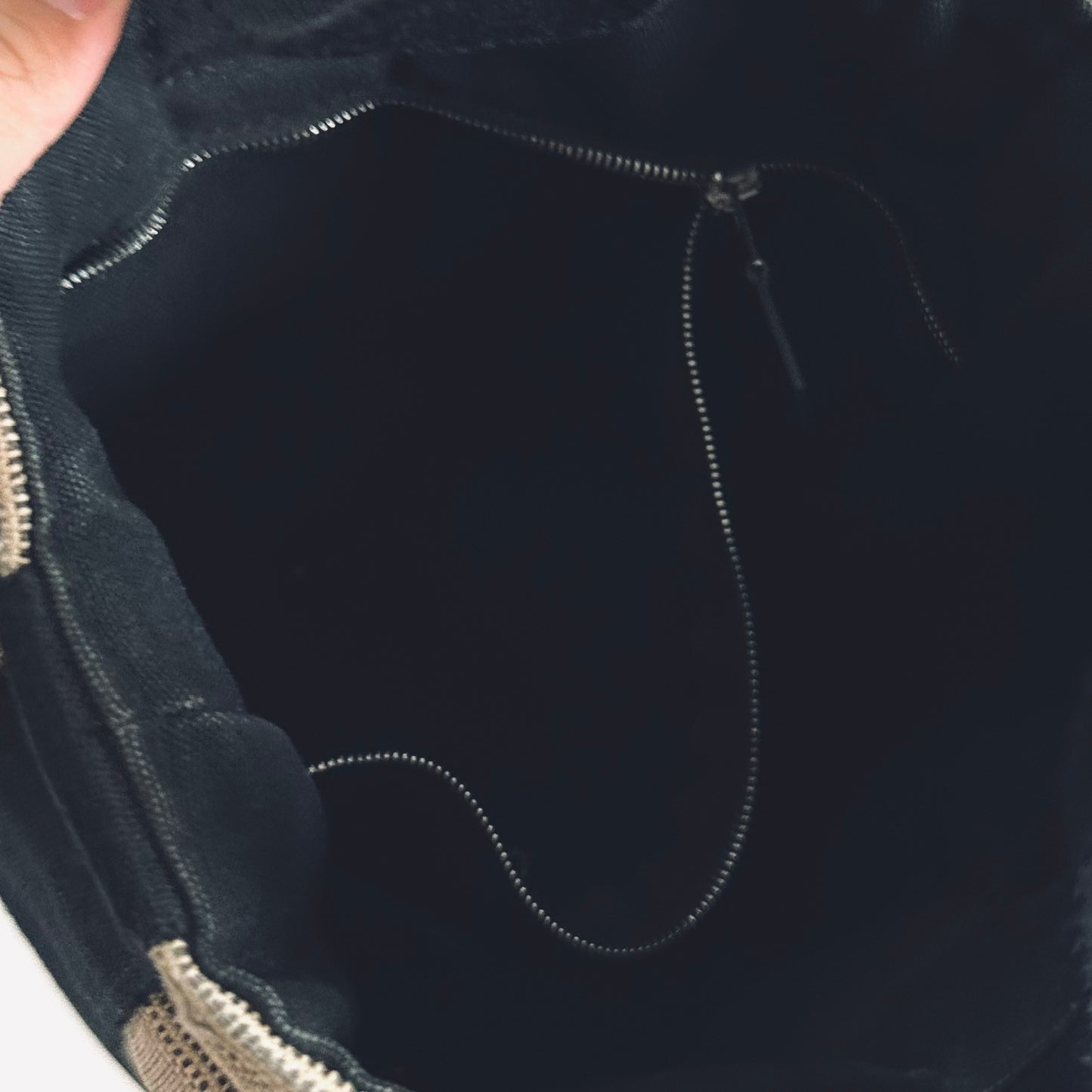 Hermes Ash / Black Toile Saxor PM Bucket Tote Bag
