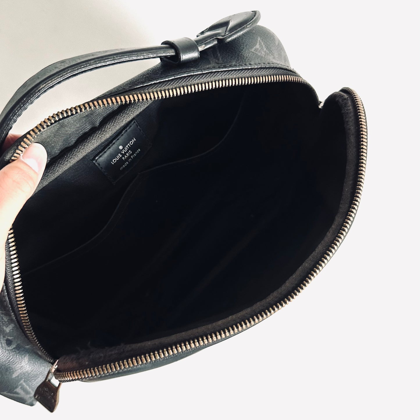 Louis Vuitton LV Explorer Monogram Eclipse Logo Bumbag Belt Top Handle Shoulder Sling Bag