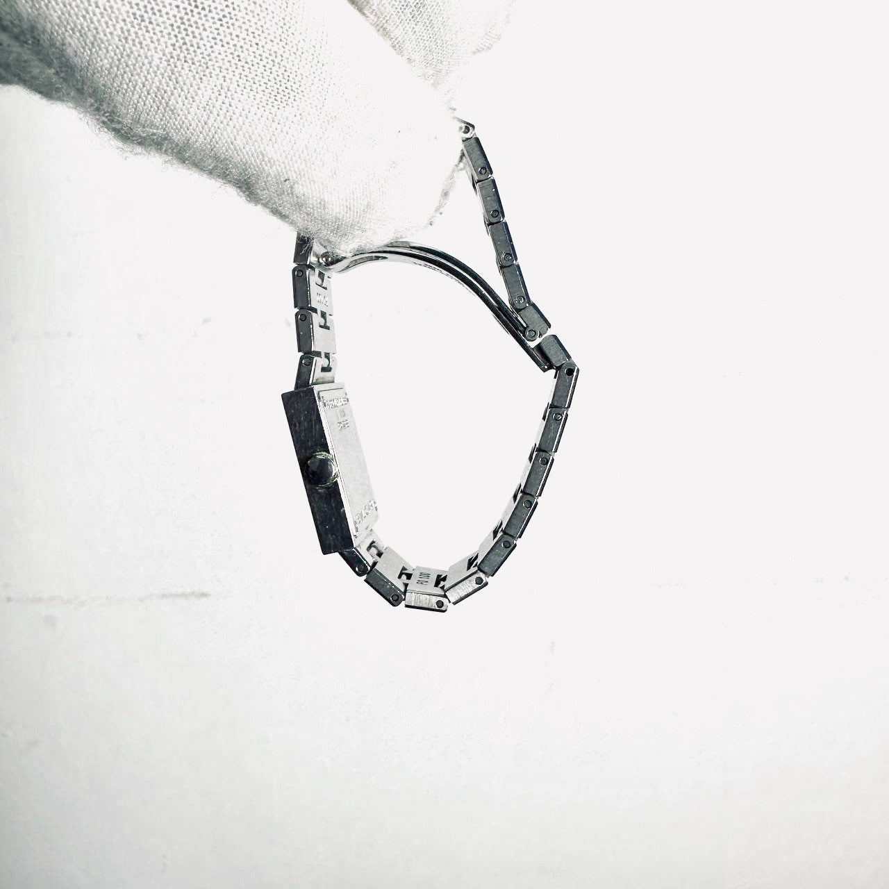 Bvlgari Bulgari Quadrodo Black Square Dial Stainless Steel 22MM Quartz Watch