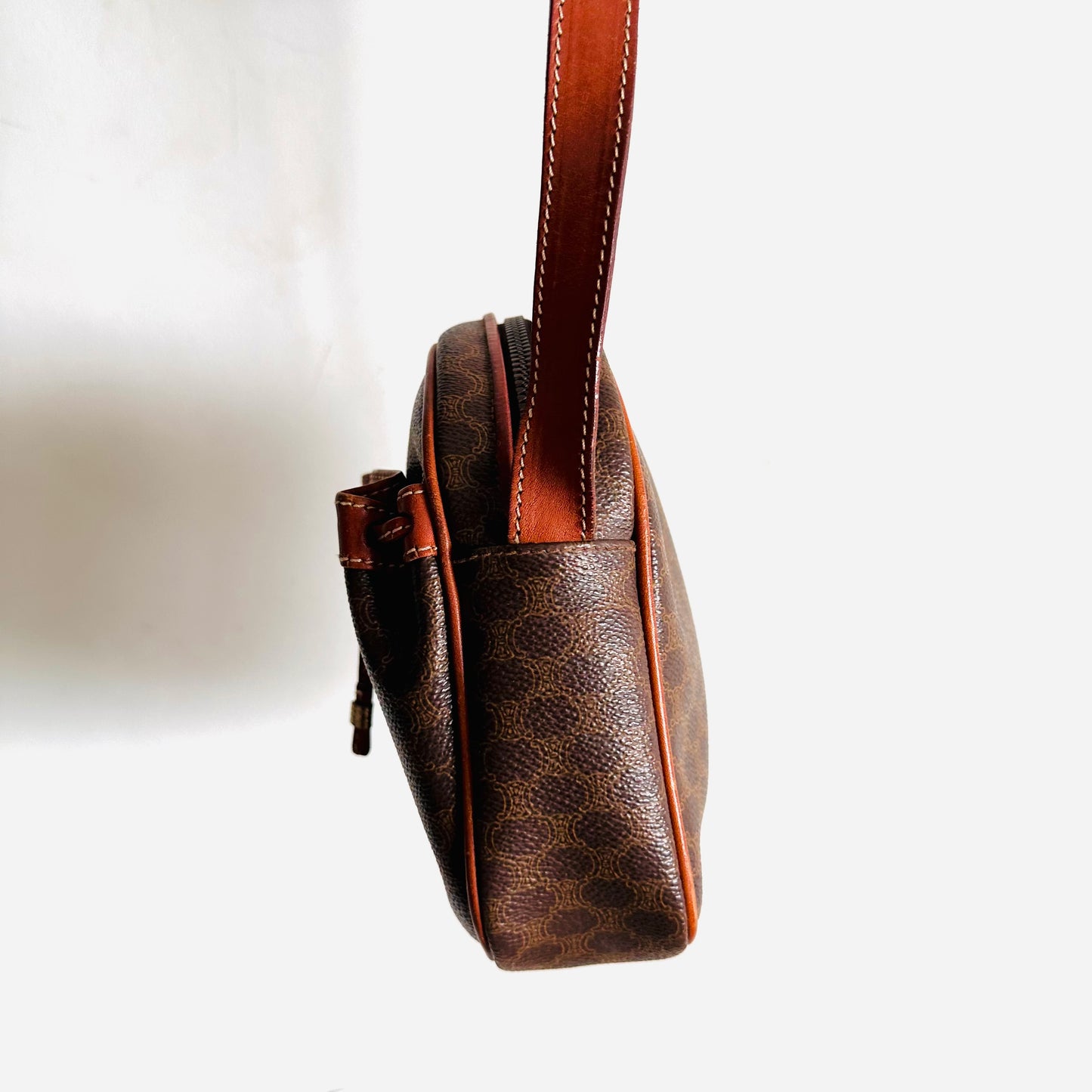 Celine Triomphe Macadam Monogram Logo Front Tie Vintage Shoulder Sling Bag
