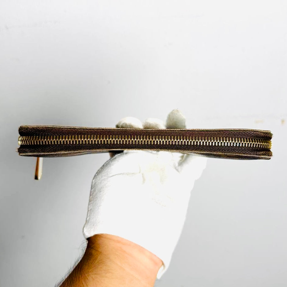 Louis Vuitton LV Monogram Logo GHW Zippy Zip Around Long Wallet