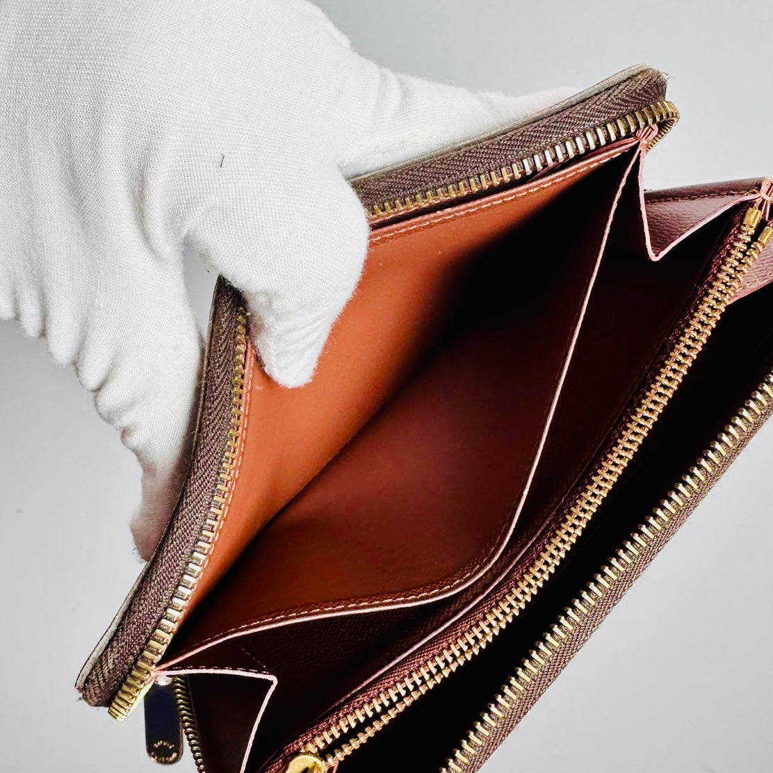 Louis Vuitton LV Monogram Logo GHW Zippy Zip Around Long Wallet