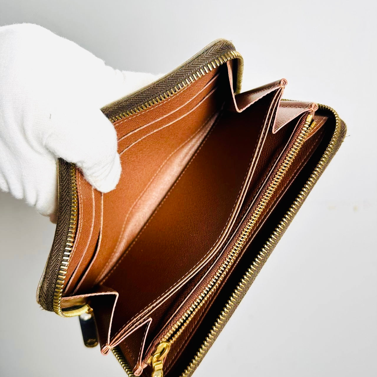 Louis Vuitton LV Monogram Logo GHW Zippy Zip Around Long Wallet