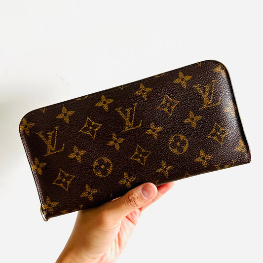 Louis Vuitton LV Insolite Monogram Logo GHW Zip Around Bifold Long Wallet