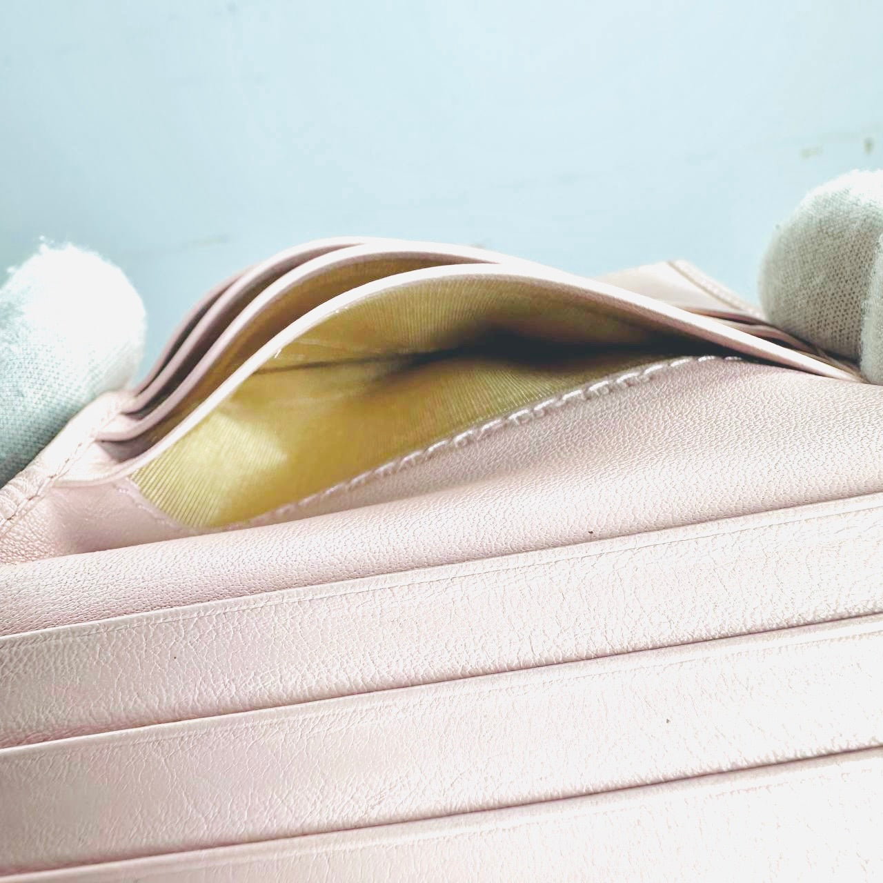 Christian Dior CD Pink Oblique Monogram Logo Compact Flap Bifold Wallet