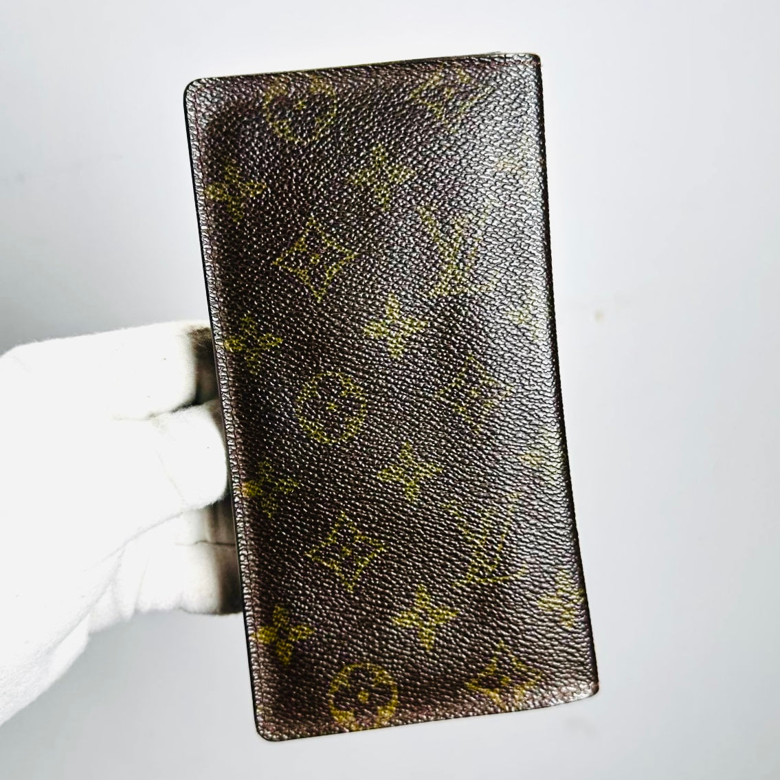 Louis Vuitton LV Brazza Monogram Logo Long Bifold Flap Slim Wallet