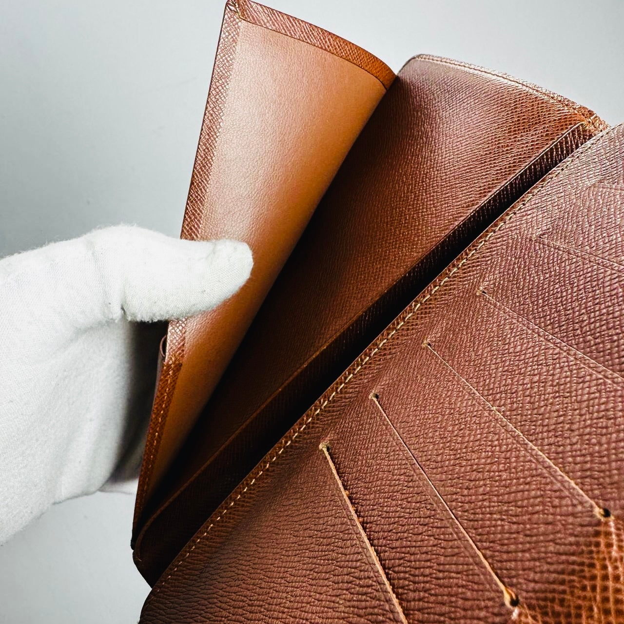 Louis Vuitton LV Brazza Monogram Logo Long Bifold Flap Slim Wallet