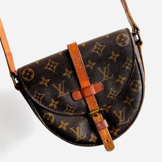 Louis Vuitton LV Monogram Logo Shanti Chantilly PM Shoulder Sling Vintage Flap Bag